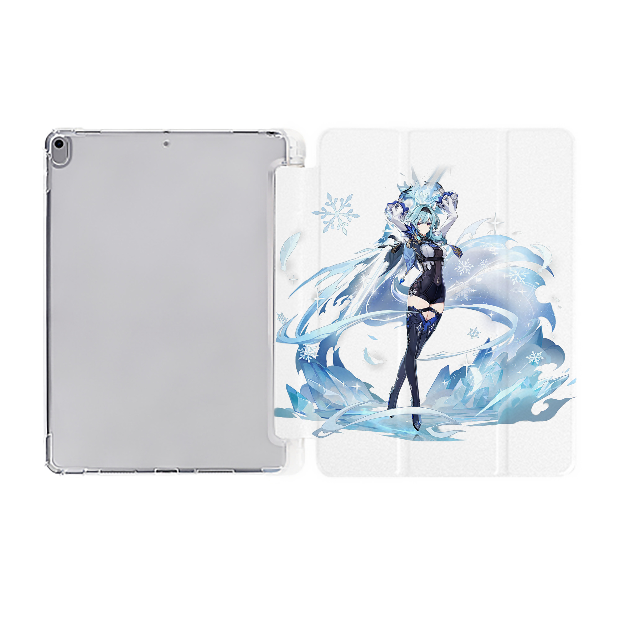 げんし神 优菈 ゆうら genshin Yūra IPad ケース ペン収納付き 三つ折りスタンド PUレザー×シリコン 対応機種9.5/10.5/10.9インチ